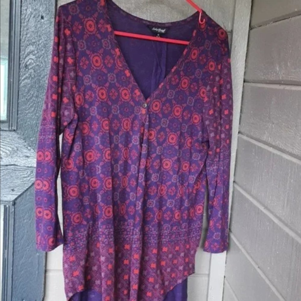 Lucky Brand Mosaic Button-Down Top Size M